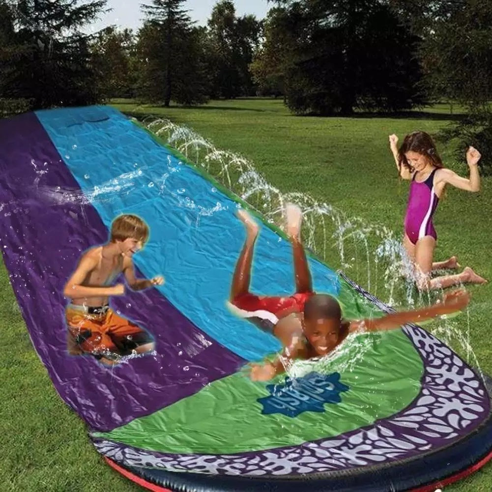 Children's PVC Inflatable Double Slide for Outdoor Fun