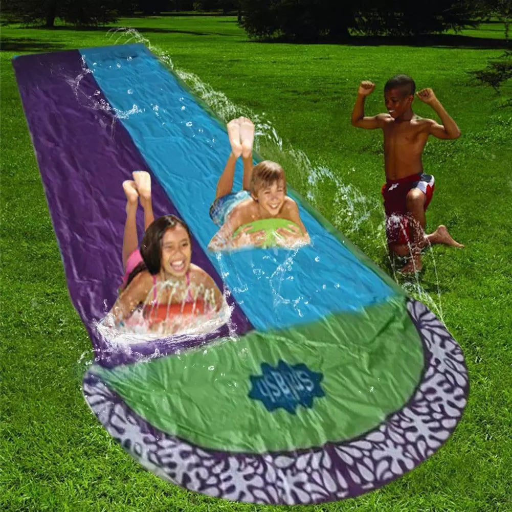 Children's PVC Inflatable Double Slide for Outdoor Fun