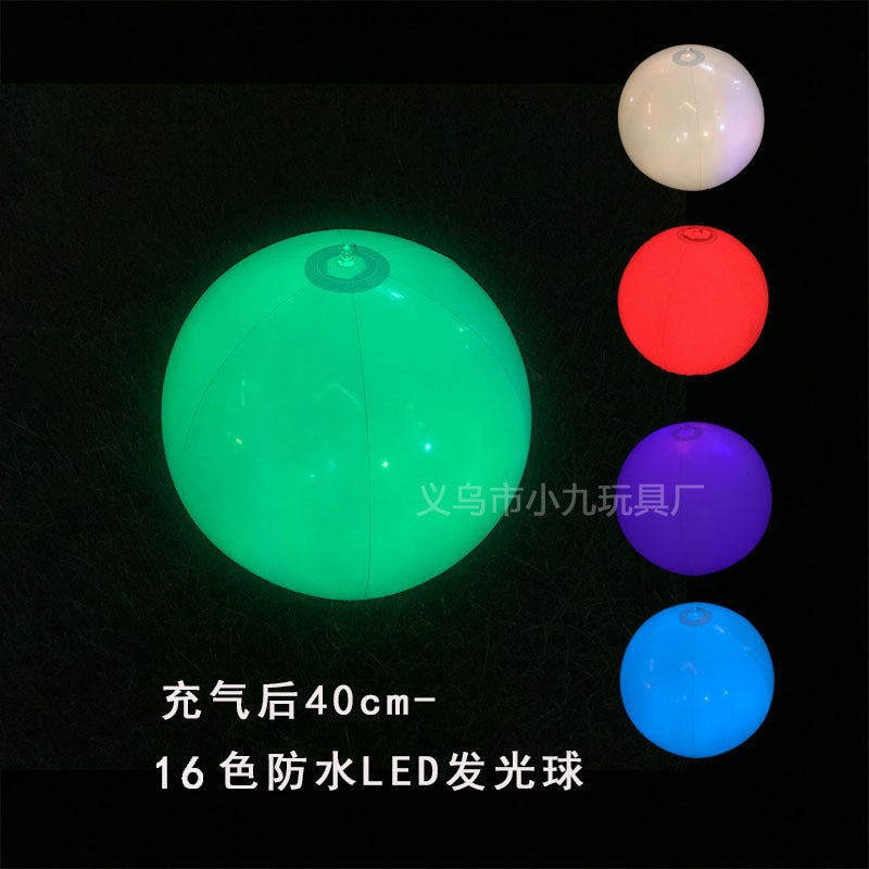 PVC Glow Beach Ball for Pool Party Fun